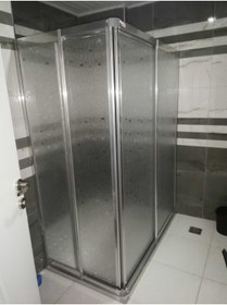 Resim nokta duşakabin 120x90 Teknesiz Mika Camlı Paslanmaz Alüminyum Profilli Dikdörtgen Duşakabin 