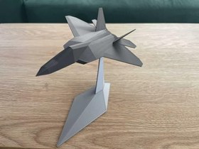 Resim Gri F22 Savaş Uçağı Hediyelik Ev Ofis Çalışma Masası 