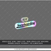 Resim Bay Etiket HLG64 Hologram Snowboarding Yazılı Etiket 