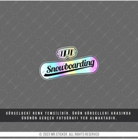 Resim Bay Etiket HLG64 Hologram Snowboarding Yazılı Etiket 