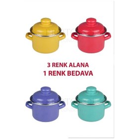 Resim Protocol London Emaye Mini Derin Tencere Seti 12 Cm 900 ML 