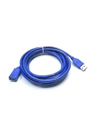 Resim Usb 3.0 Dişi Erkek Uzatma Kablosu Mavi Kablo 3m 