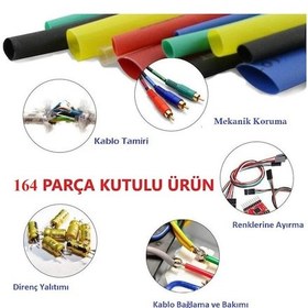 Resim 164 Parça Kablo Makaron Seti Isıya Dayanıklı Kalo Koruyucu Kablo N11.983 