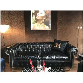 Resim 3A Mobilya Siyah Pullap Chesterfield 