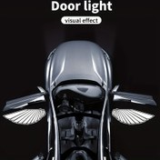 Resim 2 adet LED Araba Kapı Projeksiyon Lambası - Dekoratif Pille Çalışan Logo Basamak Işıklar, Özel Desen Gölge Lambaları, ≤36V Çalışma, 200-350lm Parlaklık Araç Kapıları için, Pilsiz 