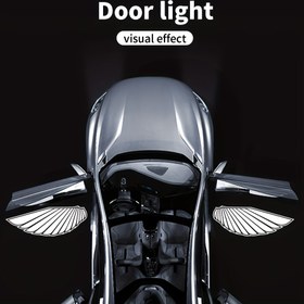 Resim 2 adet LED Araba Kapı Projeksiyon Lambası - Dekoratif Pille Çalışan Logo Basamak Işıklar, Özel Desen Gölge Lambaları, ≤36V Çalışma, 200-350lm Parlaklık Araç Kapıları için, Pilsiz 