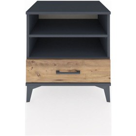Resim Hyperion Komodin 2 Raflı Tek Çekmeceli 60x44x64 Antrasit-çam Antrasit 