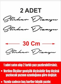 Resim Kişiye Özel 2 Adet Isim Soyisim Yazılacak Yazı Sticker El Yazısı Isim Oto Araba Motosiklet Karavan Sticker 00028 30 Cm 
