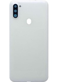 Resim Samsung Uyumlu Galaxy A11 Logolu Kasa Kapak - Lens Ve Parmakizi Hariç 