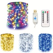Resim USB Peri Işık Zinciri, 199.95/499.87/1000.05/20000.1/30000.15 cm Beş İsteğe Bağlı Uzunluk, Kumandalı, 8 Modlu, Ev, Yatak Odası, Düğün, Noel Ağacı Süslemesi için uygun, Sevgililer Günü ve Cadılar Bayramı ile ilgili dekorasyonlar 