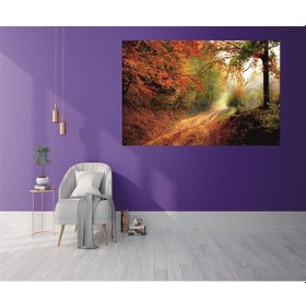 Resim Sonbahar Temalı Uv Baskılı Mdf Tablo 