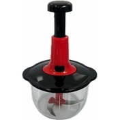 Resim Willowhaven Kırmızı Manuel Sebze Doğrayıcı - Paslanmaz Çelik Mutfak Robotu 