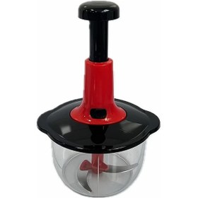 Resim Willowhaven Kırmızı Manuel Sebze Doğrayıcı - Paslanmaz Çelik Mutfak Robotu 