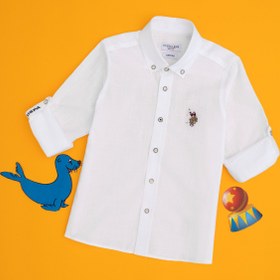 Resim U.S. Polo Assn. Erkek Çocuk Beyaz Uzun Kollu Basic Gömlek 50298012-VR013 