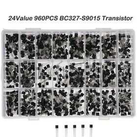 Resim Honeybeeshop 960 Adet Bc327 S9015 Bc558 Bc549 2n2222 2n5401 A1015 C1815 S8550 Npn Pnp Transistor Seti Karışık Kutu 