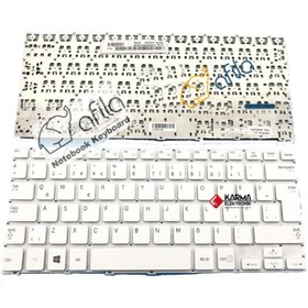 Resim Afila Samsung Ativbook NP905S3G-K02TR, NP905S3G-K03TR Notebook Klavye Beyaz TR 