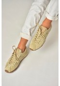 Resim Fox Shoes U312311602 Bej Hakiki Deri Süet Kadın Spor Ayakkabı Sneakers Bej-süet 