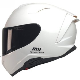 Resim Kuzey Motor Kuzeymotor Mts X340 Beyaz Fullface Kask (Siyah Camlı) 