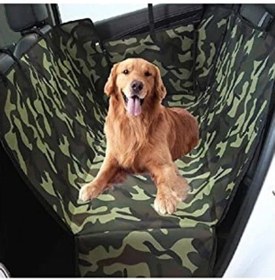 Resim Araba İçin Köpek Örtüsü, Arka Koltuk Koruyucu Kılıf Acı Kahverengi 