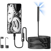 Resim Işıklı Endoskop Kamera, 8 Ayarlanabilir Led Işıklı 1920p Hd Boroskop Çift Lens, İphone İos İçin Ip67 Su Geçirmez Muayene Kamerası Değişimi 