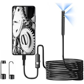 Resim Işıklı Endoskop Kamera, 8 Ayarlanabilir Led Işıklı 1920p Hd Boroskop Çift Lens, İphone İos İçin Ip67 Su Geçirmez Muayene Kamerası Değişimi 