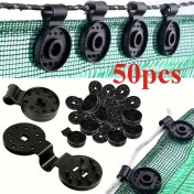 Resim Xuweiwei 50 Adet Siyah Sera Filesi Klipsi - Dayanıklı Bahçe Ve Çadır Kilit Kelepçesi 