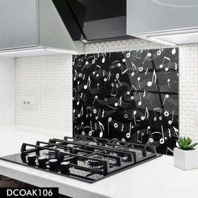 Resim Olinpa Cam Ocak Arkası Koruyucu | Nota Desenli 