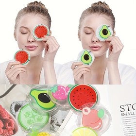 Resim 2 Adet Soğutma Göz Yama, Meyve Tasarımı, PVC Jel Buz Göz Maskeleri, Soğuk Terapi, Göz Rahatlama, Spor & Outdoor Tıbbi Malzemeleri 