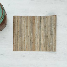 Resim Bambu Banyo Paspası Kaydırmaz Özellikli Taban 50 x80 cm Lekeli Özel Üretim 