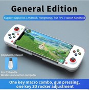 Resim Beyaz Tip-c Oyun Konsolu Teleskopik Cep Telefonu D3 Gamepad Bluetooth5.0 Kablosuz Oyun Denetleyicisi Pubg Android İos Nss Cadı Ps4 