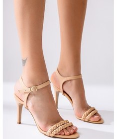 Resim Rosetta Nud Örgü Detaylı Topuklu Sandalet 001 