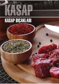 Resim Wenge Saplı İşlemeli Kasap Bıçağı 20 Cm No.4 Hulusi Bıçak 40mm X 200mm X 3mm 10121.20 