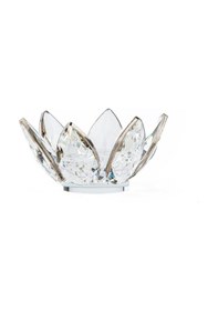 Resim Çay Seti Cam El Dekor Nilüfer Model Gümüş Renk Yaldızlı 