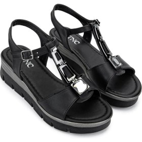 Resim Tamer Tanca Kadın Vegan Siyah Topuklu Sandalet 1065 2009 Bn Sndlt Y25 Sıyah 