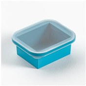 Resim Willowhaven Mavi Saklama Kapları: Kapaklı Silikon Dondurucu Kalıpları, Yemek Hazırlama Çözümü 