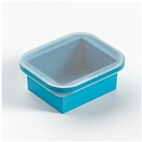 Resim Willowhaven Mavi Saklama Kapları: Kapaklı Silikon Dondurucu Kalıpları, Yemek Hazırlama Çözümü 