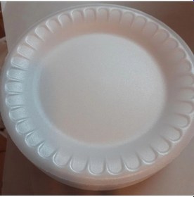 Resim Beyaz Köpük Tabak Yuvarlak 10 Adet Kullan At Piknik Tabağı 