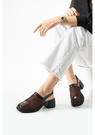 Resim Dericia Shoes Moment Kadın Hakiki Deri Rugan Detaylı Fileli Günlük Rahat Yumuşa Kahverengi 