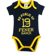 Resim Fenerbahçe Lisanslı Unisex Bebek Kısa Kollu Body Zıbın - Lacivert 