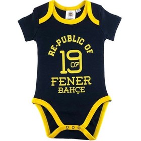 Resim Fenerbahçe Lisanslı Unisex Bebek Kısa Kollu Body Zıbın - Lacivert 