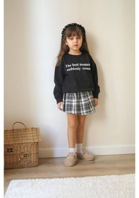 Resim Lolliboomkids Kız Çocuk Slogan Yazı Detaylı Üst Pötükareli Şort Etek Alt Üst Takım Yeni Sezon Siyah Beyaz Siyah Beyaz Siyah - Beyaz 