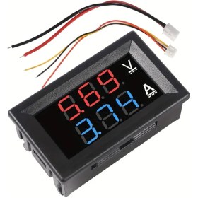 Resim Topshop1 Kırmızı Mavi Digital Led Voltmetre Ampermetre 0-100v 10a Dc Panel Ölçer 