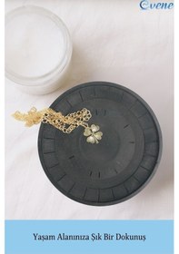 Resim Dekoratif Kase Takı Kutusu Yüzük Kolye Kutusu Mum Tabağı Takı Organizer Model 5 - Siyah 