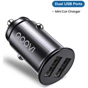Resim Qoovı Mini Araç Şarj Cihazı 2.4a Çift Usb Hızlı Şarj Cihazı İphone Uyumlu 11 Xiaomi Samsung Huawei İçin Evrenseldistribütör Garantili 