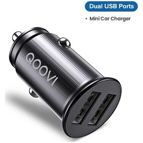 Resim Qoovı Mini Araç Şarj Cihazı 2.4a Çift Usb Hızlı Şarj Cihazı İphone Uyumlu 11 Xiaomi Samsung Huawei İçin Evrenseldistribütör Garantili 