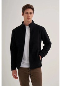 Resim Cazador Caz 5127 Dik Yk. Polar Sweat Hırka Siyah Siyah 