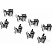 Resim abnturk Cam Duş Kabin Tekerleği 8'li Rulman Set Duşakabin Tekerlek Takımı Süper 1.plastik Kromaj Metal Ayak 