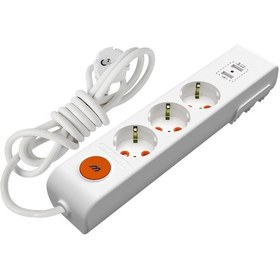 Resim Mutlusan Ri-Tech 3'lü Usb Anahtarlı Topraklı Çocuk Korumalı Grup Priz 2 Metre Beyaz 