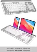 Resim Everest Ekw-28 2.4g Bluetooth Bt1 Bt2 Çoklu Cihaz Bağlantılı Ulta Ince Q Mac-wın-ıos-android Kablosuz Klavye 