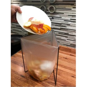 Resim Katlanır Çöp Kovası Her Poşete Uygun Mutfak Banyo Tezgah Üstü Çöp Poşet Teli Kamp Piknik Çöp Kutusu 